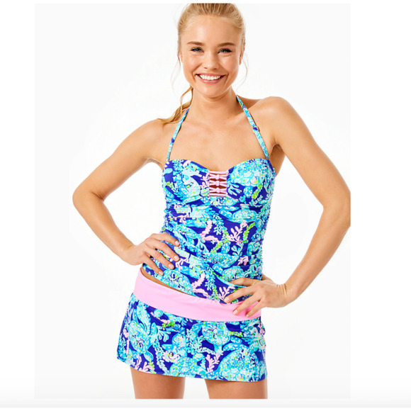 Lilly Pulitzer Other - NWT Lilly Pulitzer Lulo Corsica Blue Tankini Swimsuit Top -SIZE 2 (top only)
